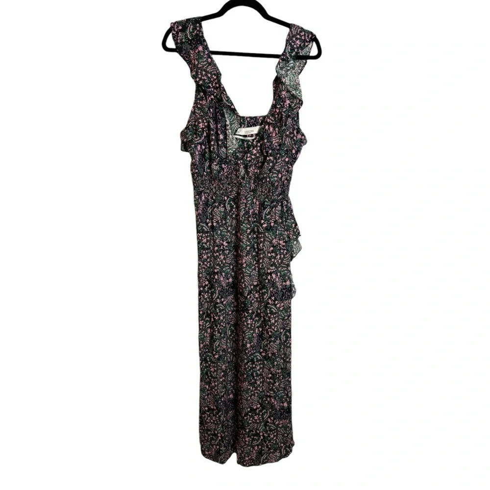 IRO Women's Floral Ruffle Party Cocktail Dress Size 39= US 6 Pink Green Black